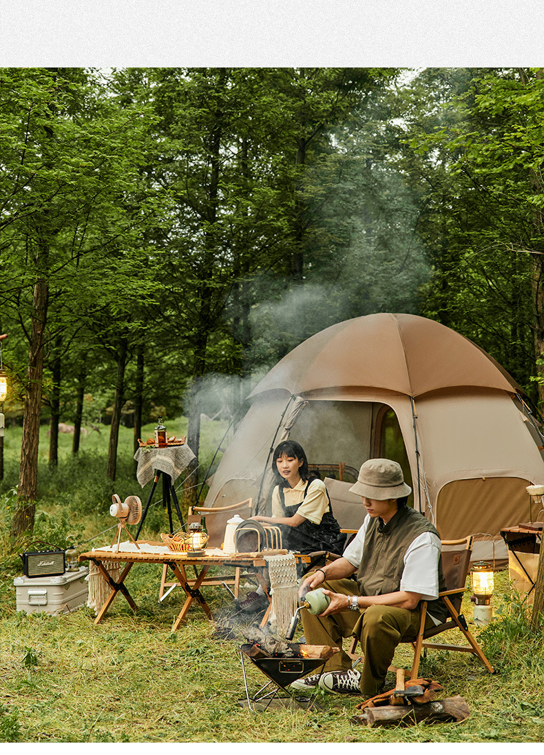 Cheap Goat Tents  Outdoor Camping Octagonal Tent Multi Window Ventilation Mushroom Type Camping Tent MG NH22ZP012   